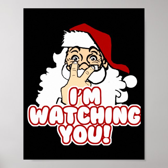 Póster Im Watching You Christmas Santa Claus  (Frente)