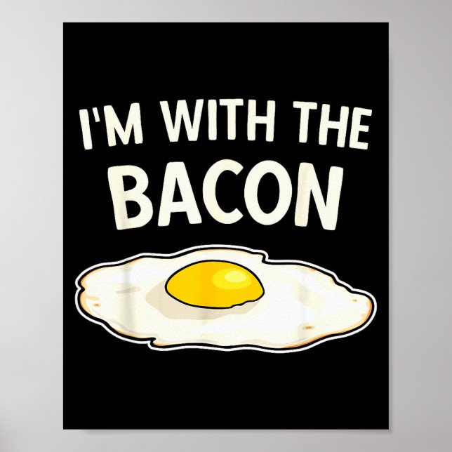 Póster I'm With The Bacon Eggs Easy Halloween Matching Co (Frente)