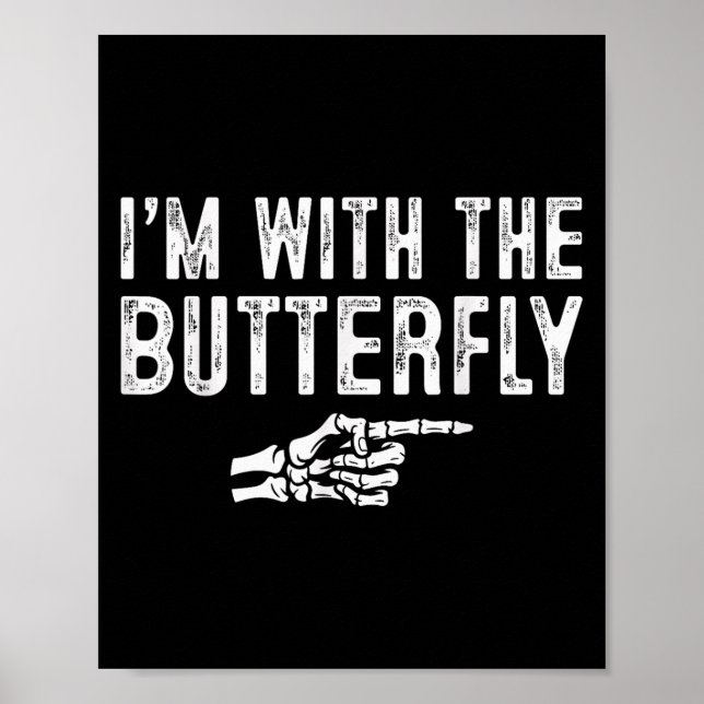 Póster I'm With The Butterfly Easy Costume Halloween Coup (Frente)