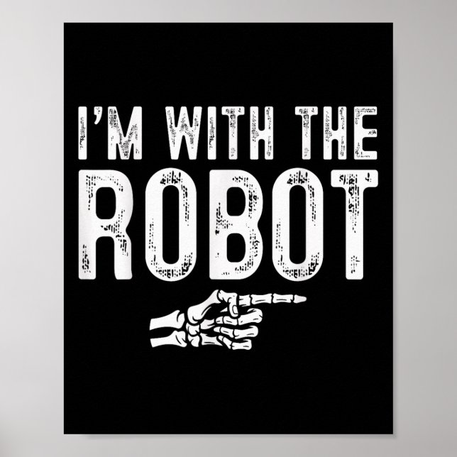 Póster I'm With The Robot Easy Costume Halloween Couples  (Frente)