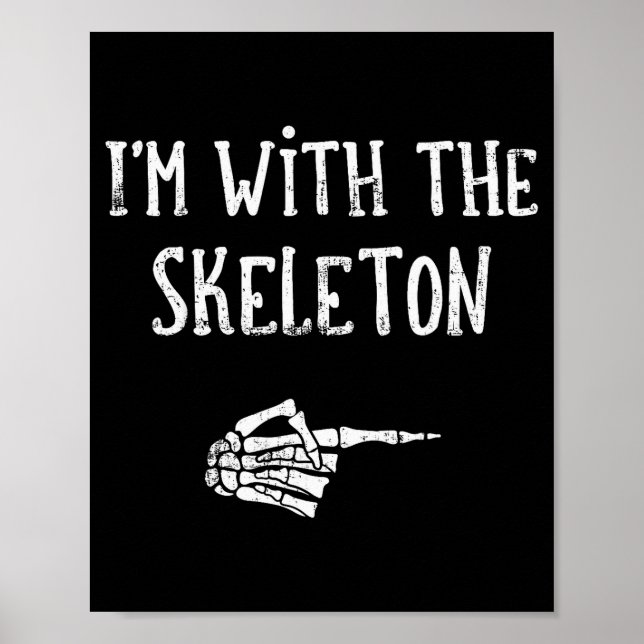 Póster I'm With The Skeleton Matching Couple Costume Hall (Frente)