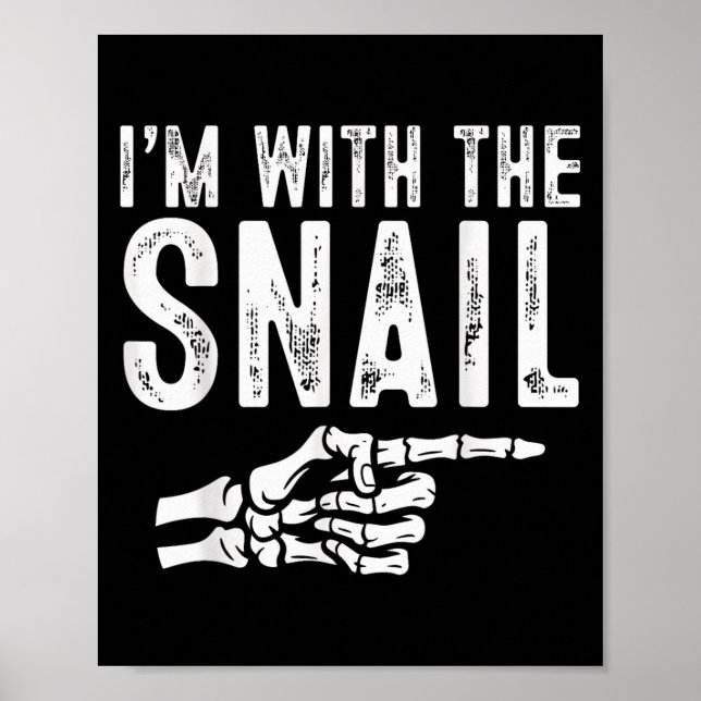 Póster I'm With The Snail Easy Costume Halloween Couples  (Frente)