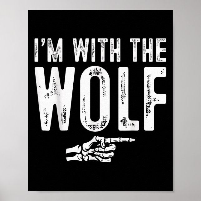 Póster I'm With The Wolf Easy Costume Halloween Couples M (Frente)