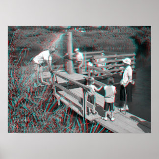 Póster Imagen 3D. Hampton Lode Ferry, Shropshire, Inglate