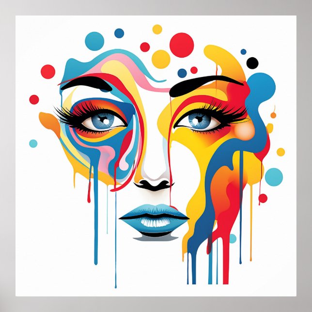 Póster imagen abstracta de una mujer (Frente)