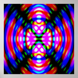 Póster Imagen abstracta trippy psicodélica colorid