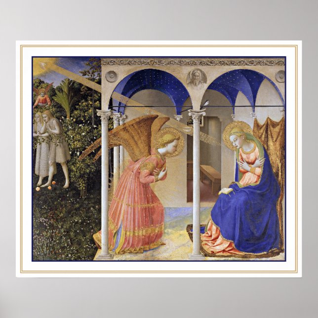 Póster Imagen: Anunciación de Fra Angelico (Frente)