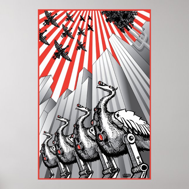 Póster Imagen colosal bajo vigilancia (Frente)