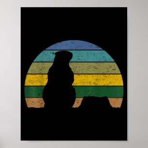 Póster Imagen con estilo vintage de puesta de sol retro d