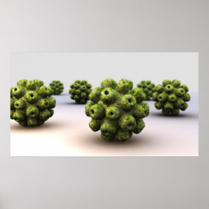 Póster Imagen conceptual de Polyomavirus