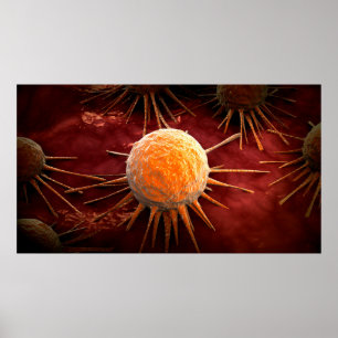 Póster Imagen conceptual del virus 1 del cáncer