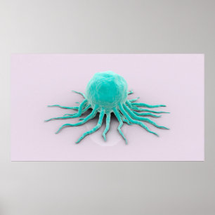 Póster Imagen conceptual del virus 2 del cáncer