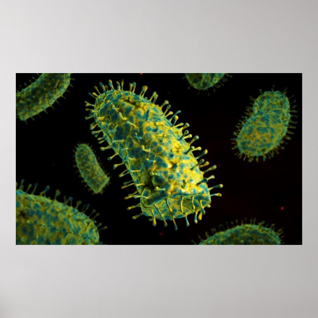 Póster Imagen Conceptual Del Virus De La Rabia 2 (Frente)