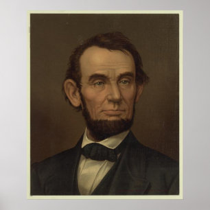 Póster Imagen de Abraham Lincoln enmarcada