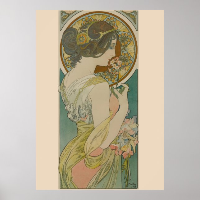 Póster Imagen de Alphonse Mucha (1899) (Frente)