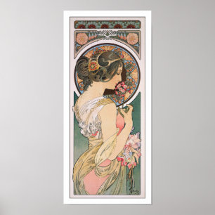 Póster Imagen de Alphonse Mucha - Art Nouveau vintage