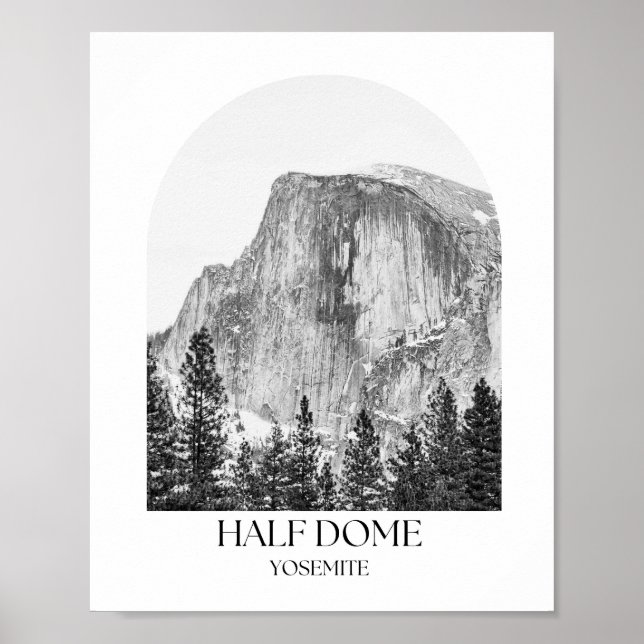 Póster Imagen de arco de media doma de Yosemite impresa (Frente)