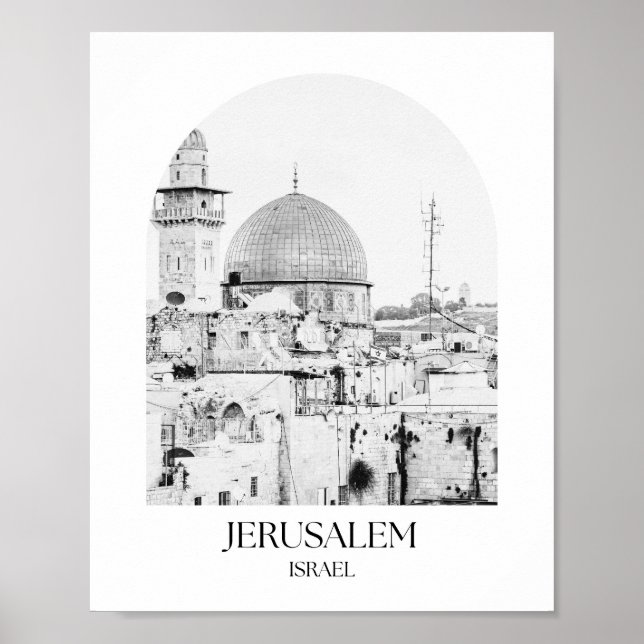Póster Imagen de arco israelí de Jerusalén (Frente)