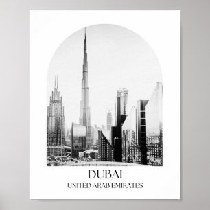Póster Imagen de arcos de Emiratos Árabes Unidos en Dubái