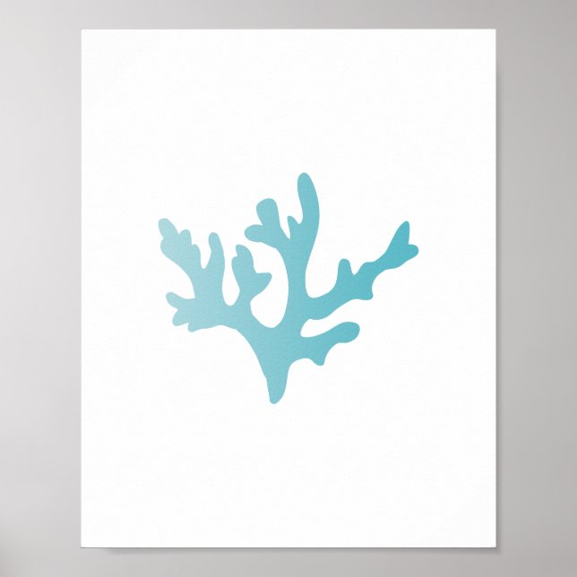 Póster Imagen de Blue Coral Reef Beach (Frente)