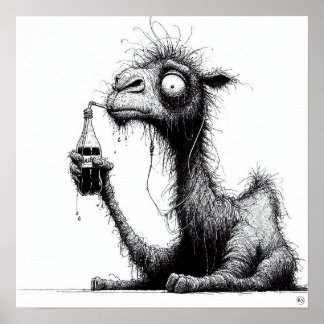 Póster Imagen de camello sedienta