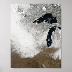 Póster Imagen de color verdadero de la nieve