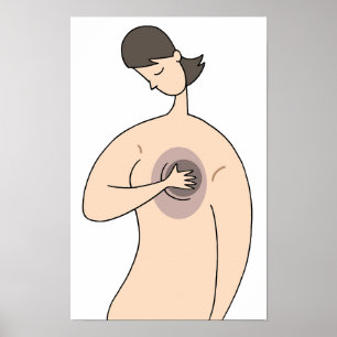 Póster Imagen de concienciación sobre el cáncer de mama.