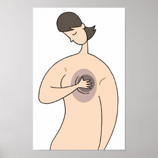 Póster Imagen de concienciación sobre el cáncer de mama.