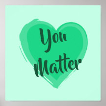 Imagen de corazón verde "You Mater"