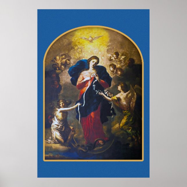 Póster Imagen de devoción de nuestra Señora de los nudos. (Frente)