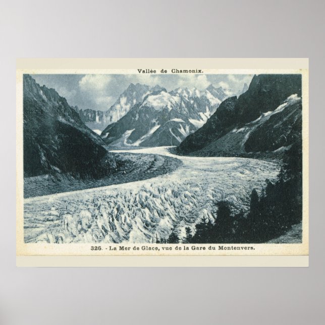 Póster Imagen de época, Francia, Chamonix, Mont Blanc (Frente)