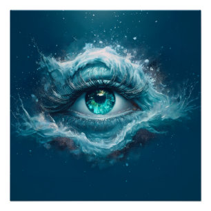 Póster Imagen de Fantasía - Ojos Azules Viejos
