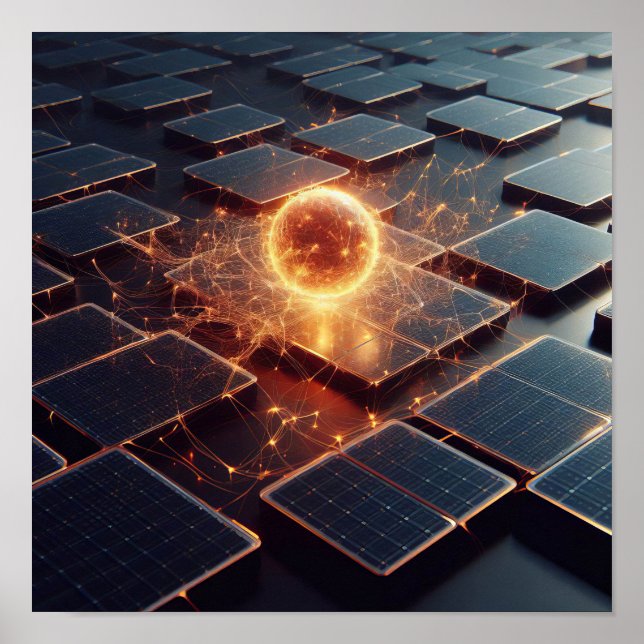 Póster Imagen de fondo de circuitos electrónicos (Frente)