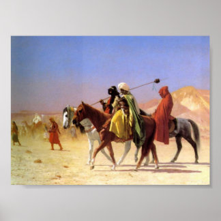 Póster Imagen de Gerome Canvas que muestra a árabes cruza