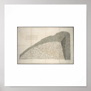 Póster Imagen de Heirogyphs en Piedra Rosetta 1810