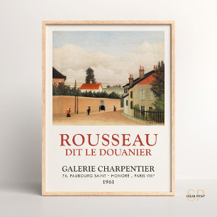 Póster Imagen de Henri Rousseau en las afueras de París