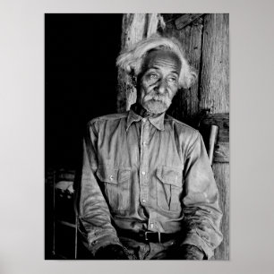 Póster Imagen de Jesse Stahl en blanco y negro vintage