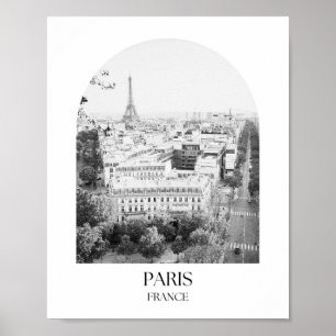 Póster Imagen de la foto del Arco de París Francia