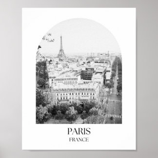 Póster Imagen de la foto del Arco de París Francia