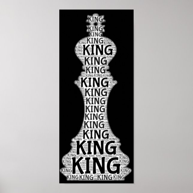 Póster Imagen de la palabra Chess King (Frente)