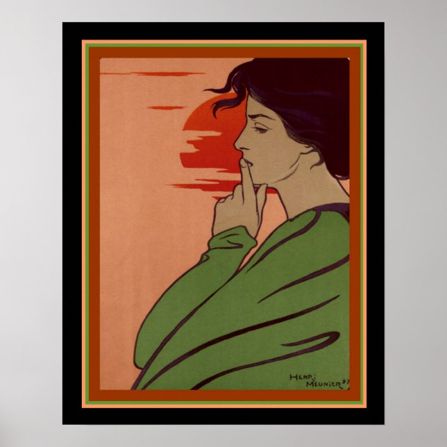 Póster Imagen de L'Heure du Silence Art Deco de Henri Meu (Frente)