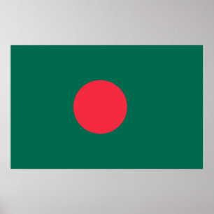 Póster Imagen de lienzo con bandera de Bangladesh