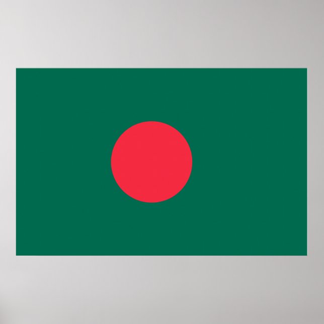 Póster Imagen de lienzo con bandera de Bangladesh (Frente)