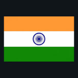 Póster Imagen de lienzo con bandera de India<br><div class="desc">¡Transforme su espacio con nuestra impresionante impresión de lienzo con la bandera de la India! Esta llamativa huella de lienzo es la manera perfecta de celebrar su admiración por la cultura india. Los colores vivos de la bandera india están muy bien representados, lo que la convierte en un agregado único...</div>