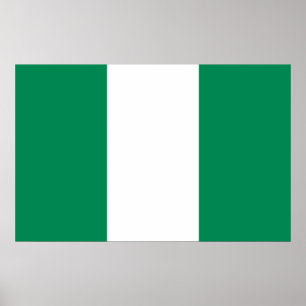 Póster Imagen de lienzo con bandera de Nigeria
