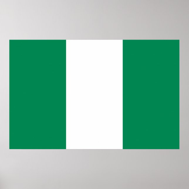 Póster Imagen de lienzo con bandera de Nigeria (Frente)