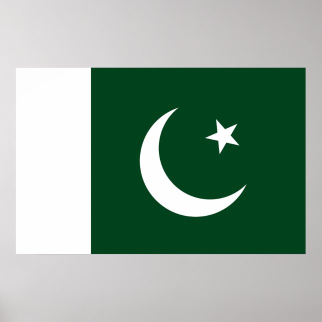 Póster Imagen de lienzo con bandera de Pakistán (Frente)