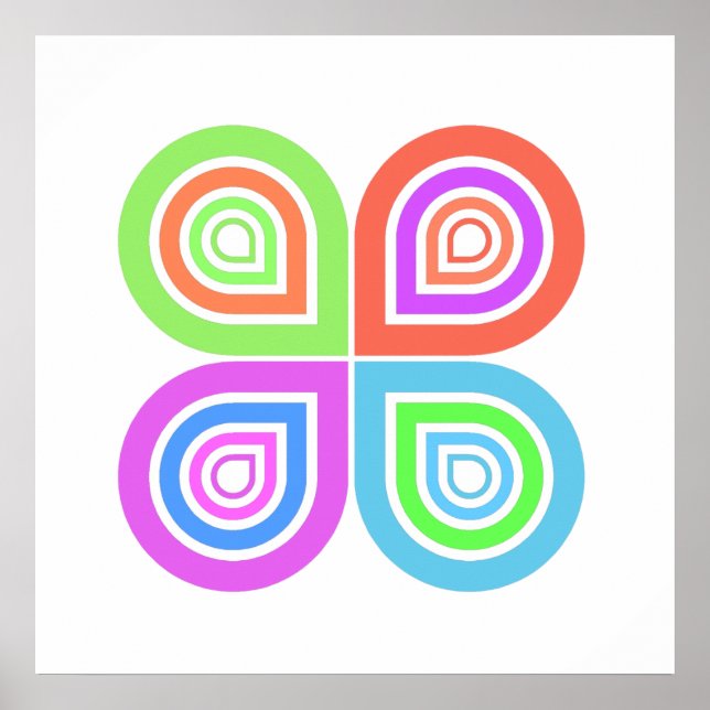 Póster Imagen de logotipo abstracto (Frente)