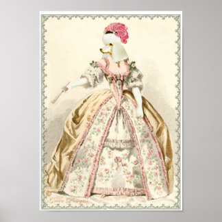 Póster Imagen de Marie Antoinette White Poodle Costume
