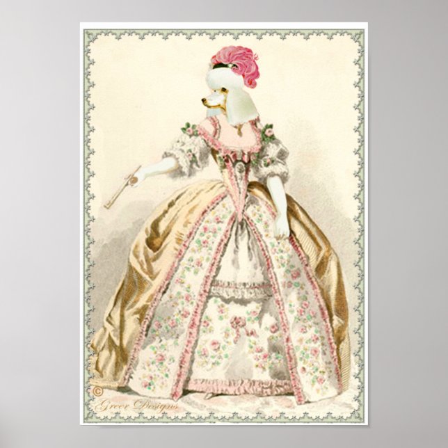 Póster Imagen de Marie Antoinette White Poodle Costume (Frente)